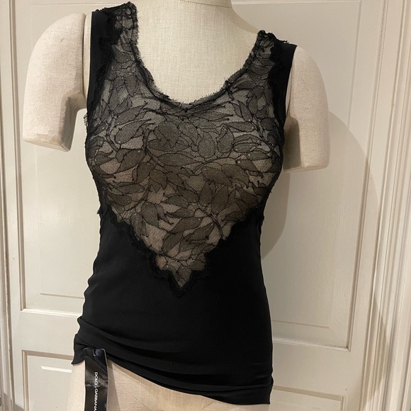 Dolce & Gabbana Tops - Stunning Black Lace D&G shirt.